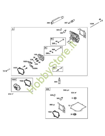 H - GRUPPO TESTATA CILINDRO B&S - 08 €¦ 08P502-0129-H1 brand Stihl